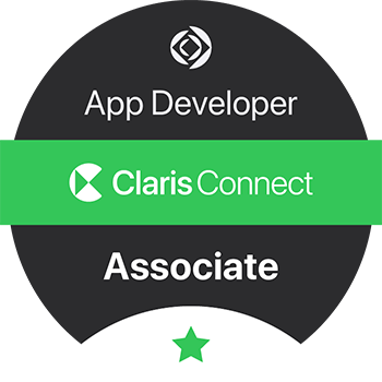 Certificeringsbadge voor Claris Connect Associate