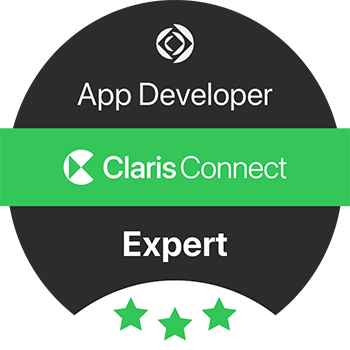 Selo de certificação para Claris Connect Expert