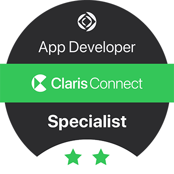 Selo de certificação para Claris Connect Specialist