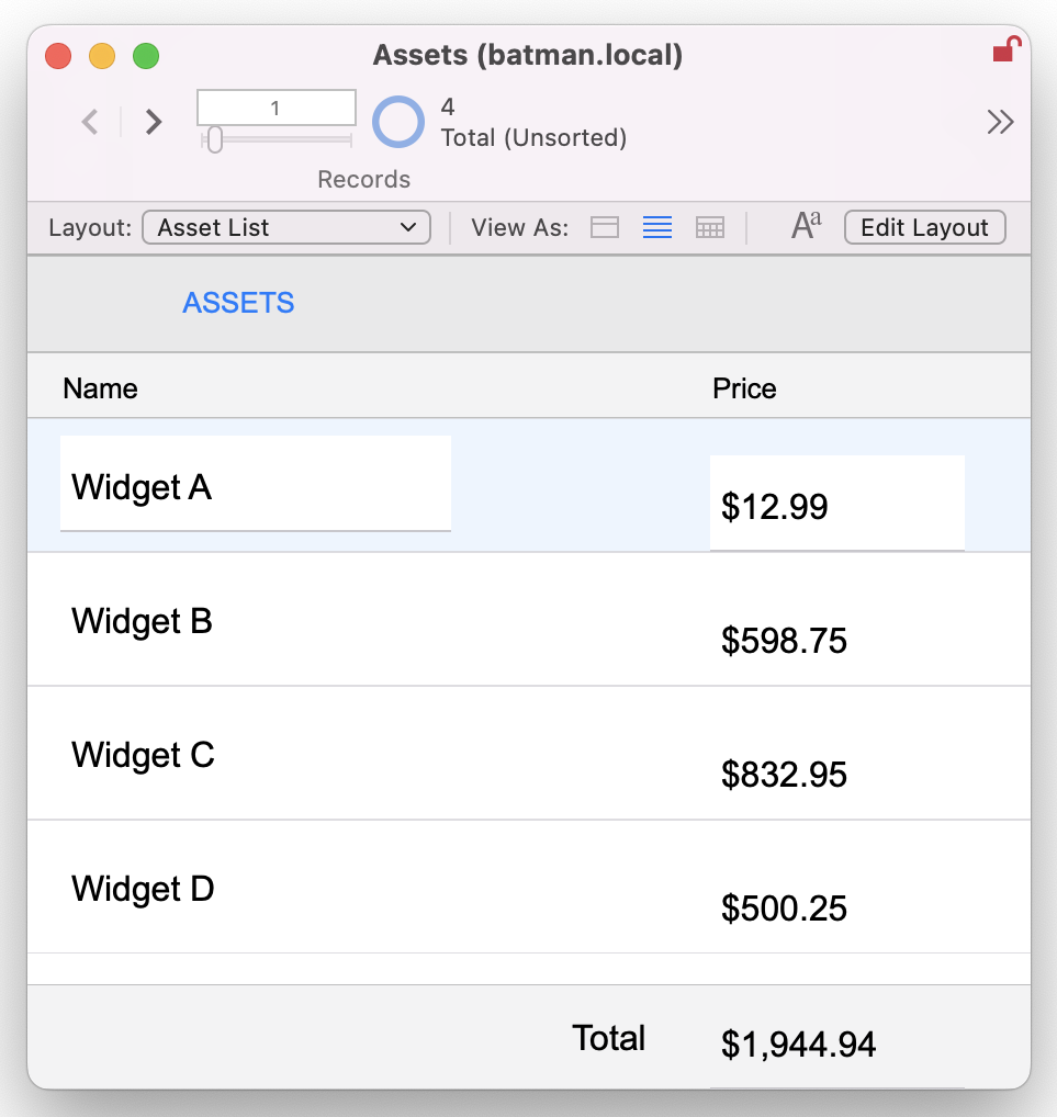 Filemaker Server 19 5 におけるホスト上での集計フィールドの計算