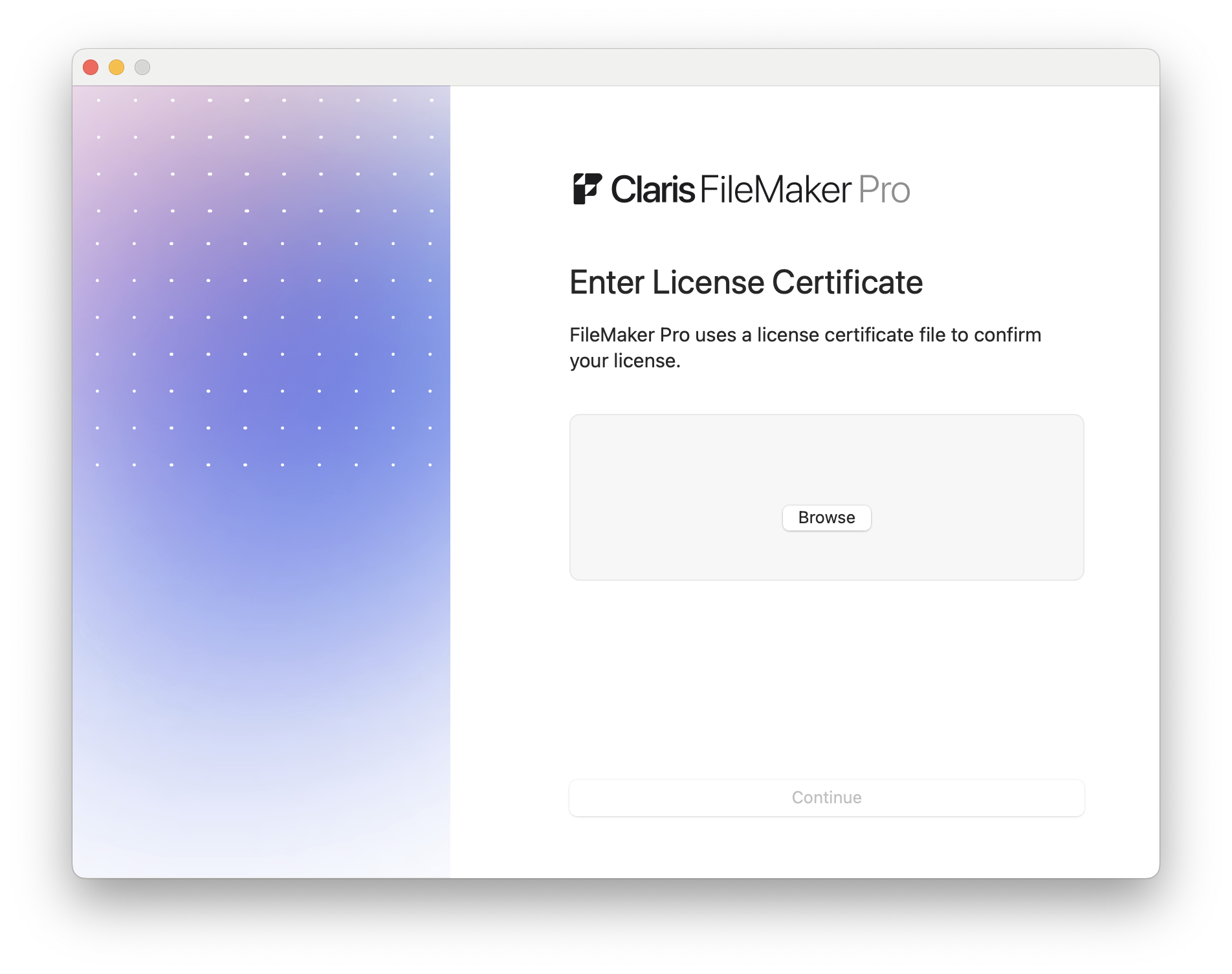 Installation of Claris FileMaker Pro
