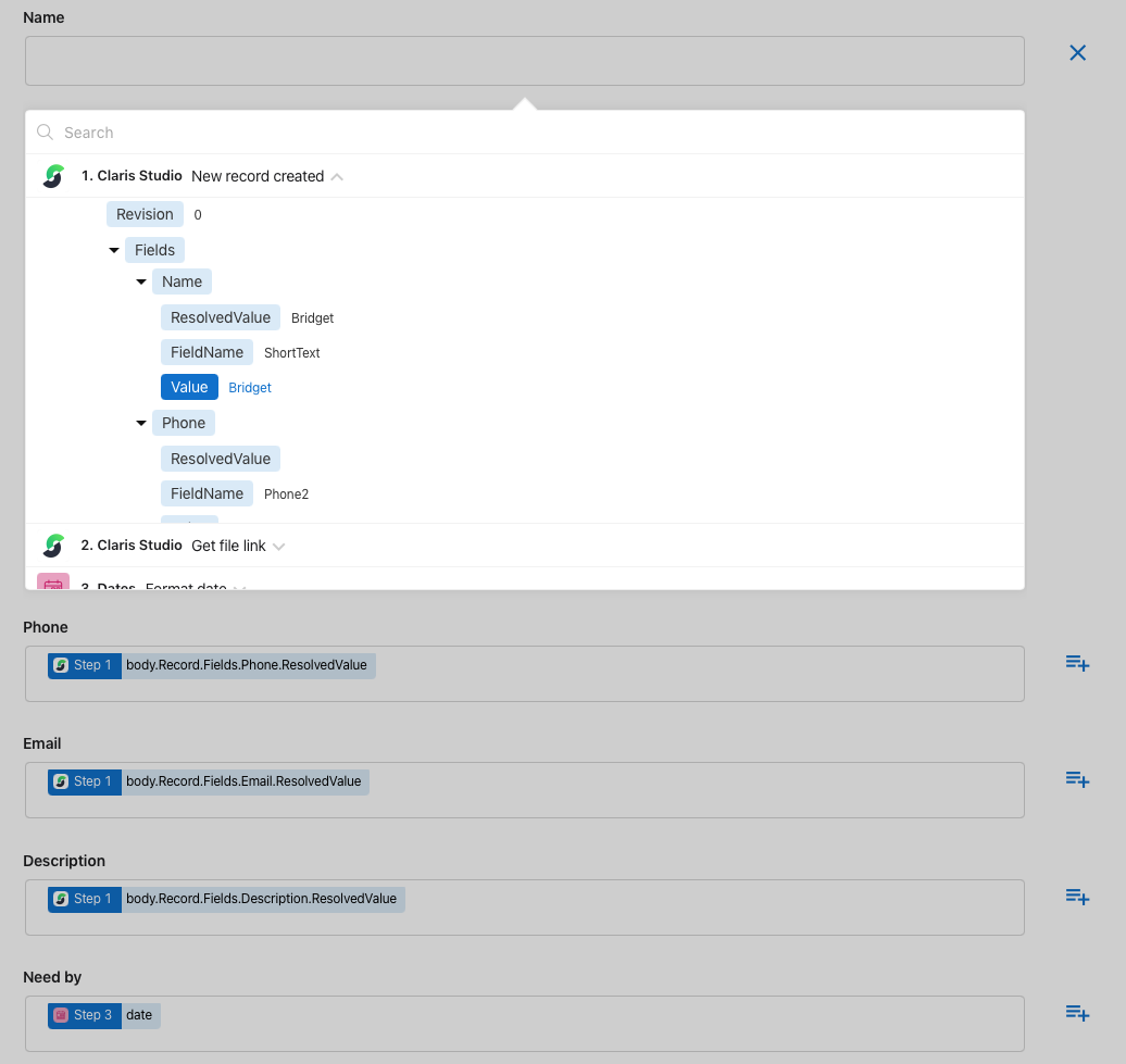 How to integrate data from Claris Studio forms in FileMaker Pro apps