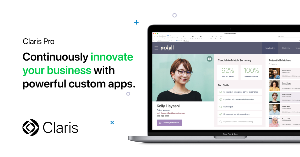 Create powerful custom apps to innovate your business — Claris Pro